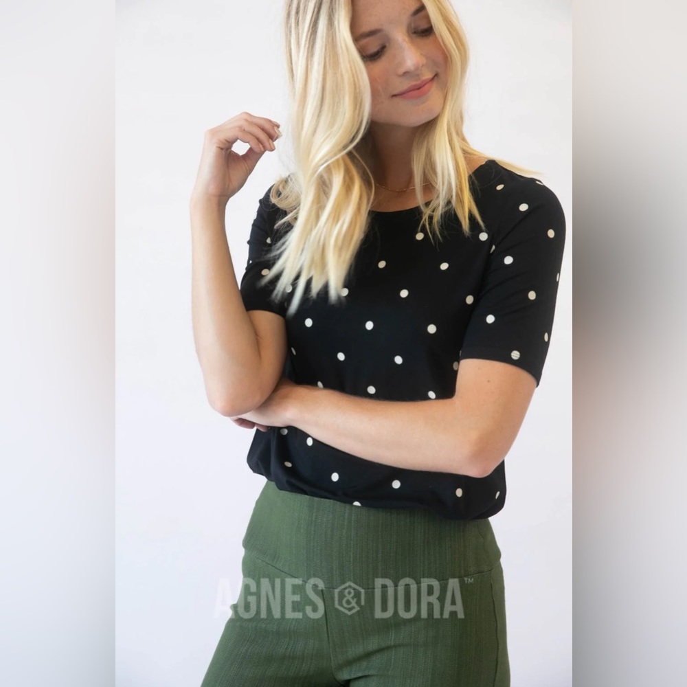 Agnes & Dora Fitted Tee Polka Dot